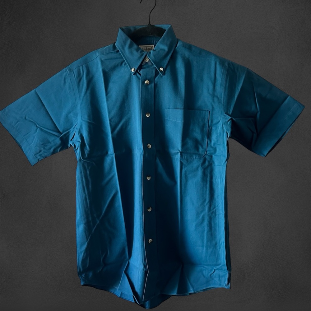 LL bean blue collared men’s small shirt